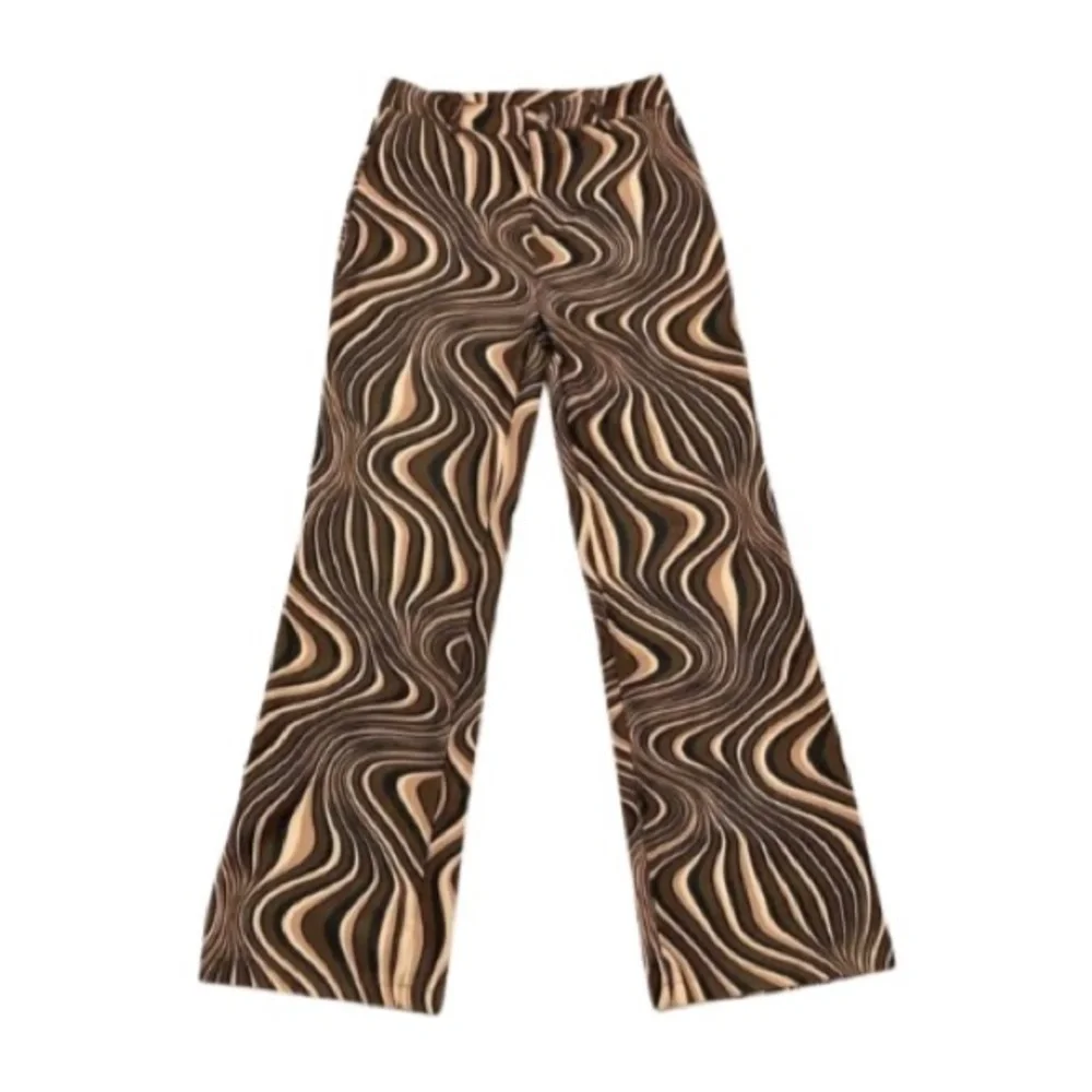 Motel Rocks Zoven 70s Ripple Print Pants - Size Large - Picture 4 of 9